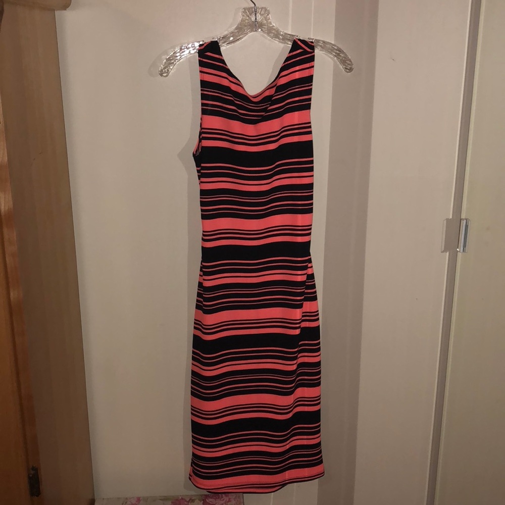 stretchy back cut out dress